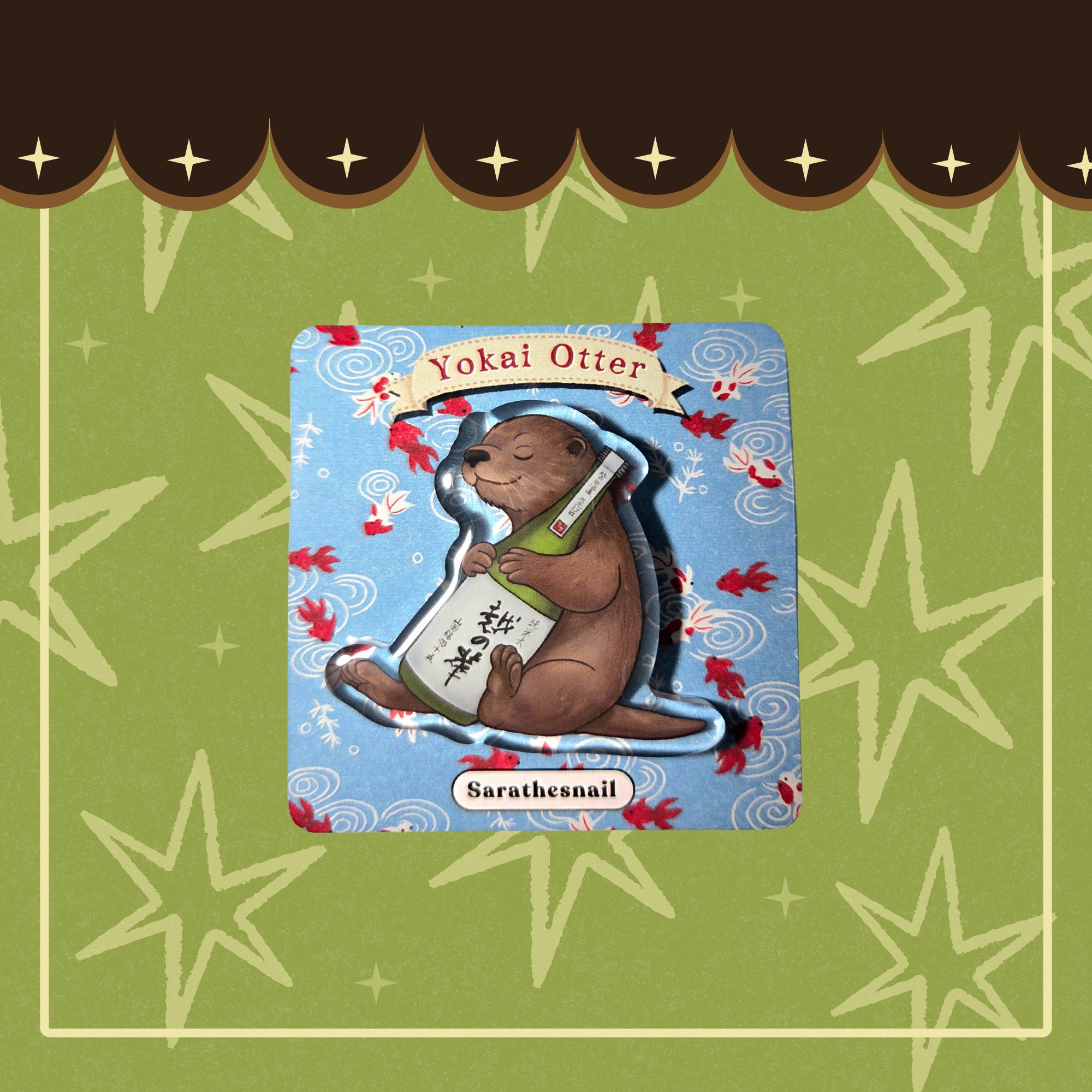 Otter Yokai Acrylic Pin