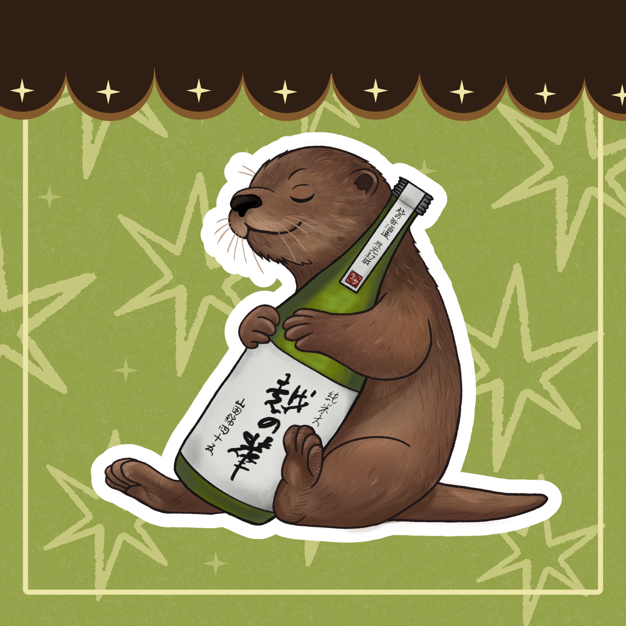 Yokai Otter Sticker