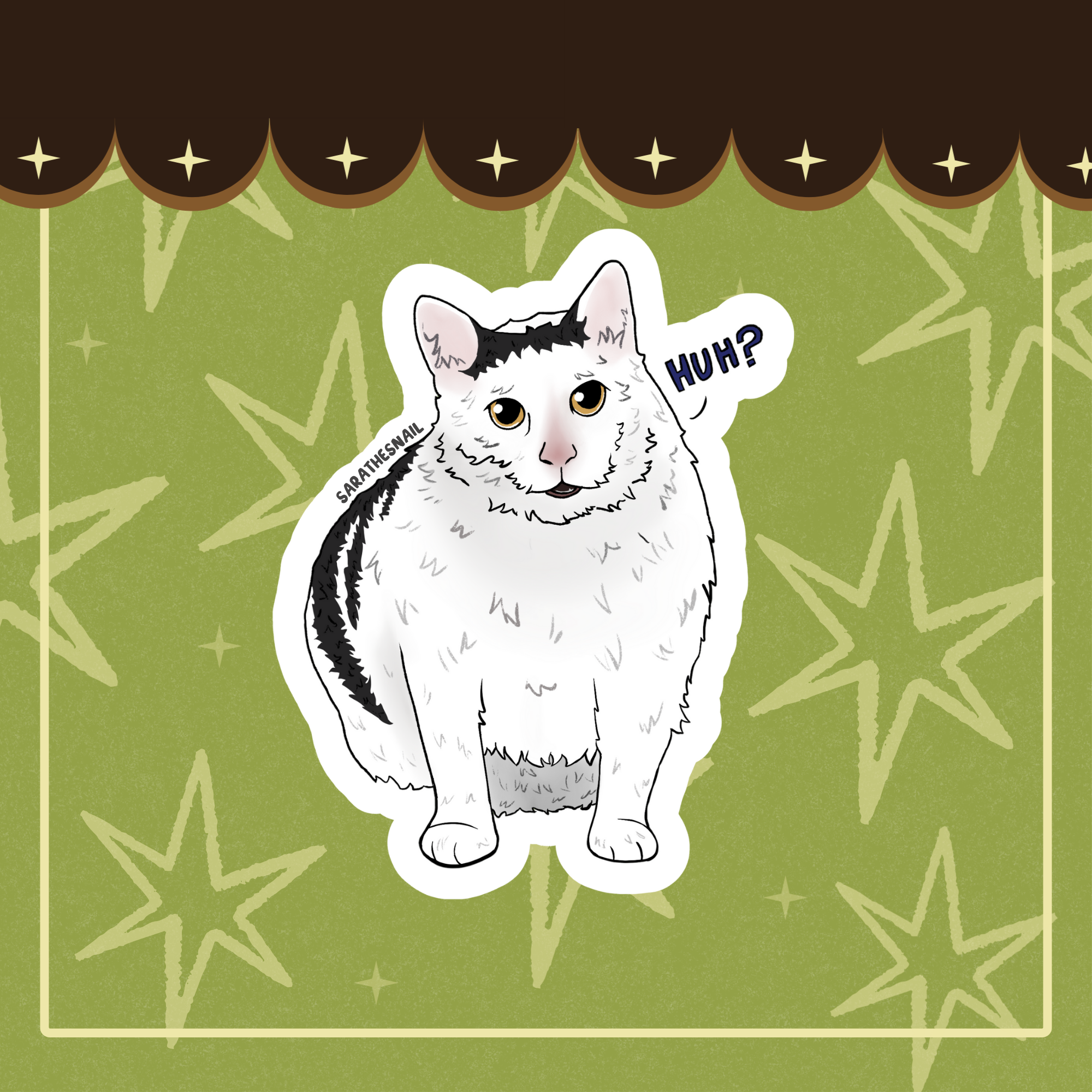 HUH? Cat Sticker
