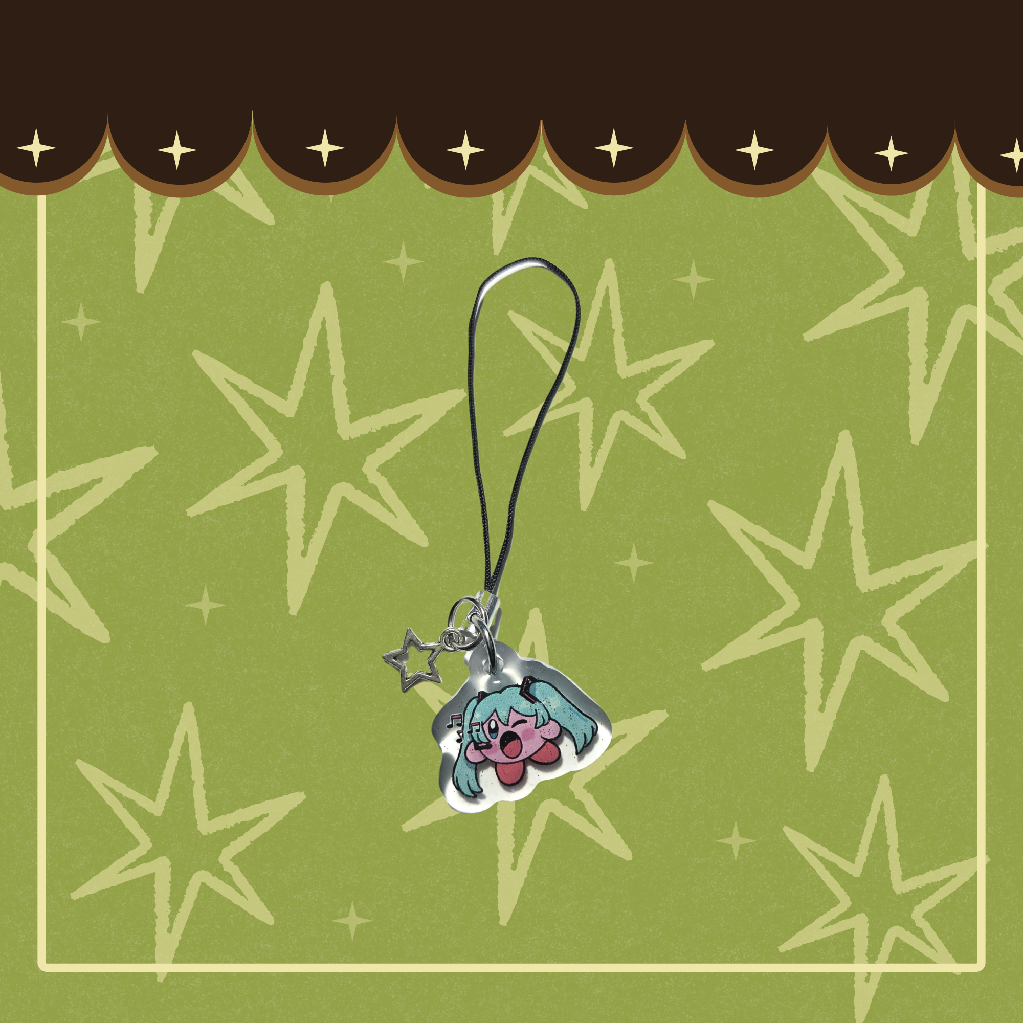 kirby Miku Phone Charm