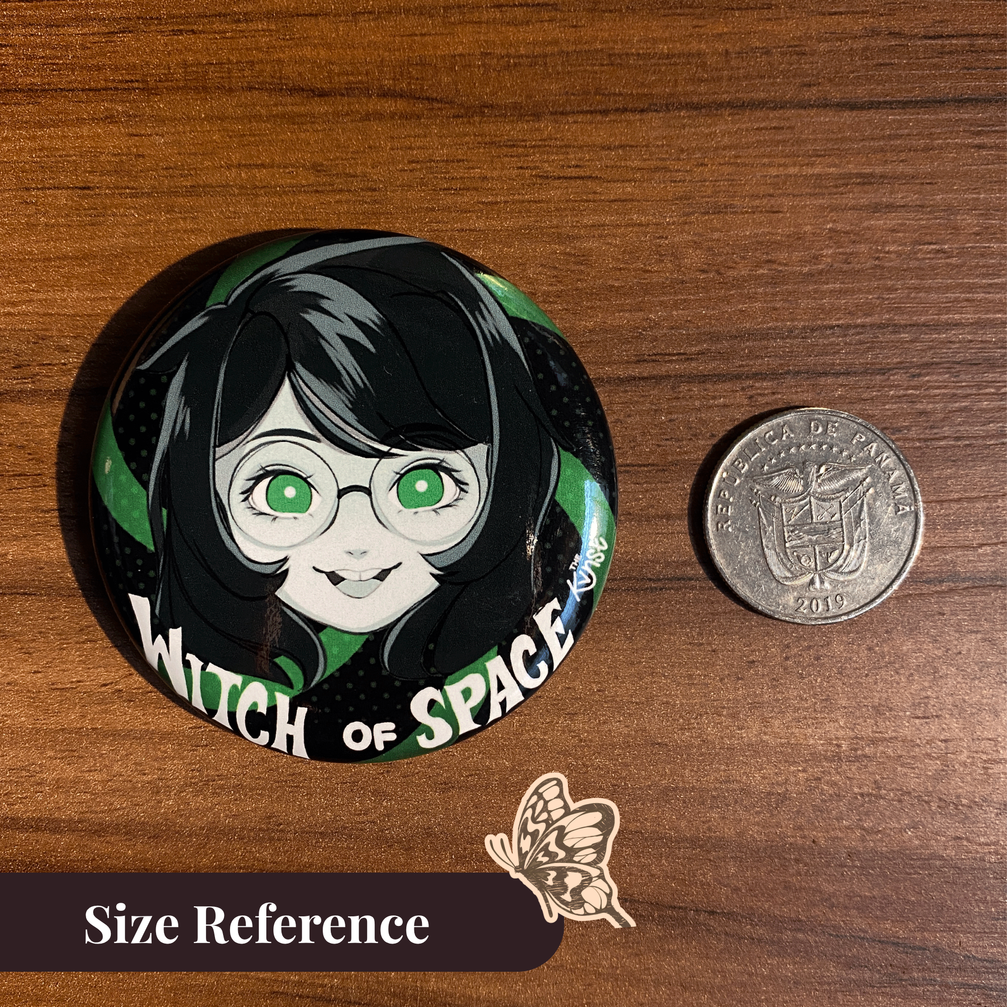 Witch of Space Button Pin – imagen 2